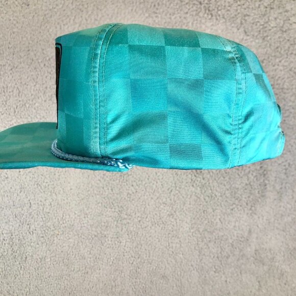 Vintage JOHN DEERE Strap Hat Cap Rare 80s Retro Style San Sun Checkered Squares - Picture 3 of 4
